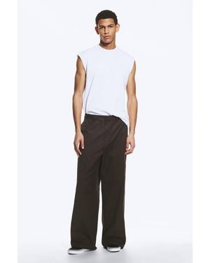 Weekday Emil Loose Fit Chino Trousers - Blue