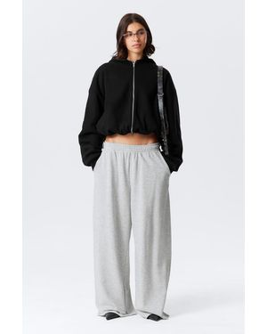 Weekday Oversized Wide Leg Terry Joggers - Grey