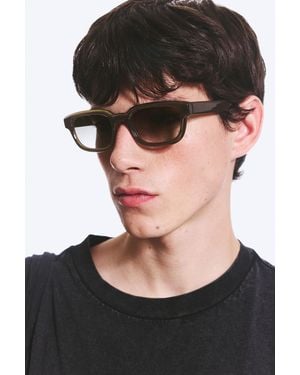 Weekday Bold Rectangular Frame Sunglasses - Black
