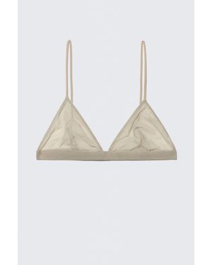 Weekday Soft Mesh Triangle Bra - White