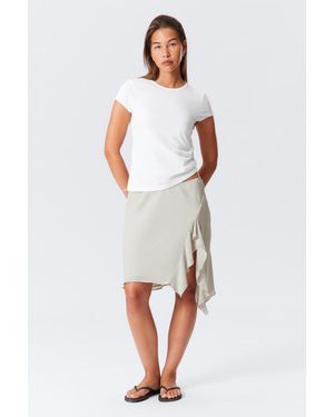 Weekday Layered Midi Skirt - White
