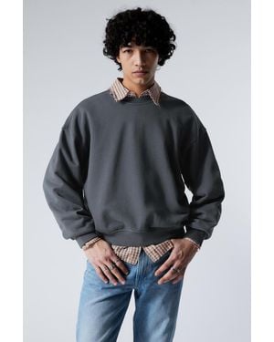 Weekday Boxy Heavyweight Terry Sweatshirt - Grey