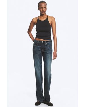 Weekday Tension Mid Rise Slim Bootcut Jeans - Blue