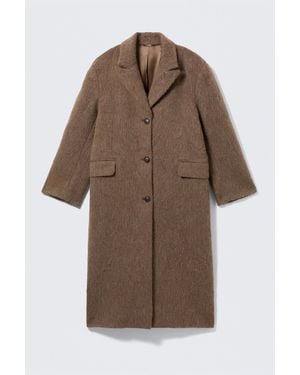 Weekday Oversized Wool-Blend Coat - Brown