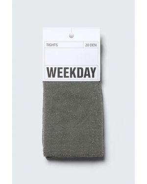 Weekday 20 Denier Glitter Tights - Grey