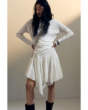 Weekday Asymmetrischer Baumwoll-Midirock - Mehrfarbig