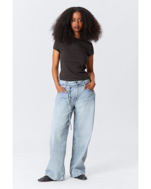 Weekday Barrique Mid Rise Loose Wide Leg Jeans - Blue