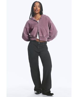 Weekday Loose Fit Structured Trousers - Grey