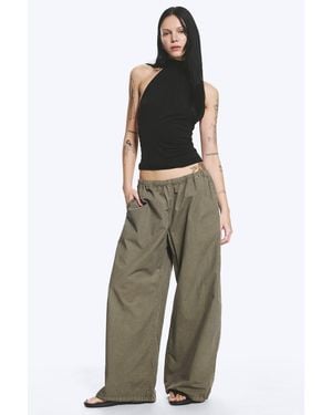 Weekday Low Rise Pull-On Ripstop Trousers - Green