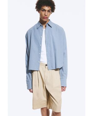 Weekday Loose Cotton Shirt - Blue