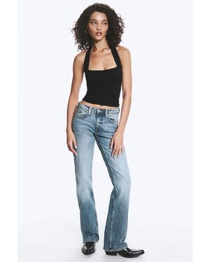 Weekday Tension Mid Rise Slim Bootcut Jeans - Blue
