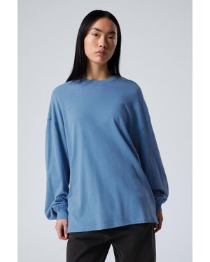 Weekday Long-Sleeved Oversized T-Shirt - Blue