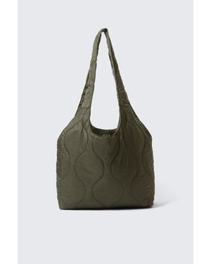 Weekday Gepolsterte Tote Bag Aus Nylon - Grün