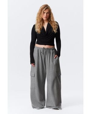 Weekday Baggy Cargo Joggers - Grey