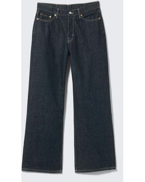 Weekday Dynasty Low Rise Loose Wide Jeans - White