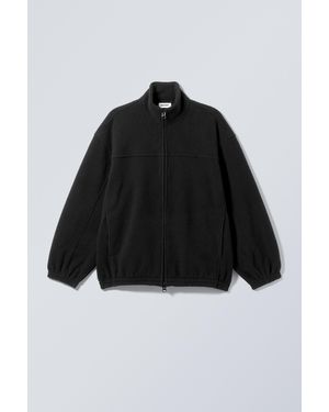 Weekday Fleece Zip Jacket - Black