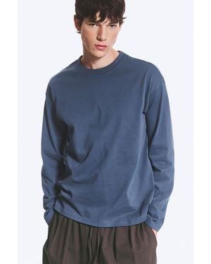 Weekday Loose Boxy Long-Sleeved T-Shirt - Blue