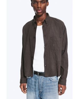 Weekday Boxy Structured Shirt - Brown