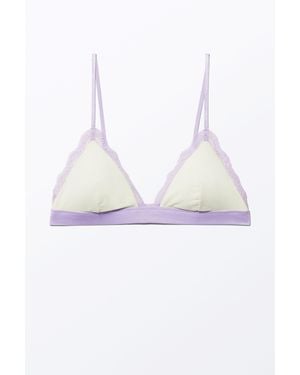 Monki Soft Padded Triangle Bra - White