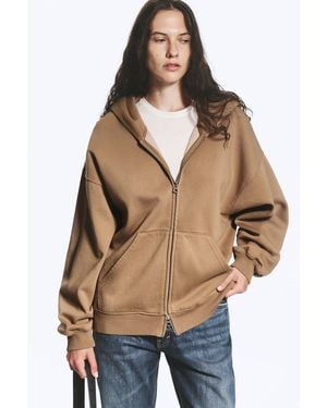 Weekday Oversized Heavyweight Zip Hoodie - Natural