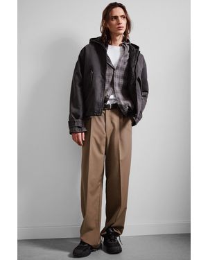 Weekday Loose Hooded Canvas Jacket - Black