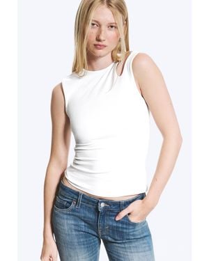 Weekday Slim Fit Cut Out Tank Top - White