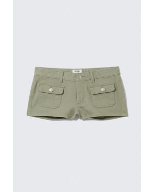 Monki Utility Pocket Mini Shorts - Green
