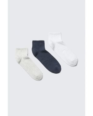 Weekday 3Er-Pack Niedrige Sportsocken - Blau