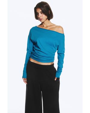 Weekday Off Shoulder Long-Sleeve Top - Blue