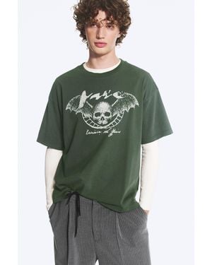 Weekday Boxy Printed Graphic T-Shirt - Green