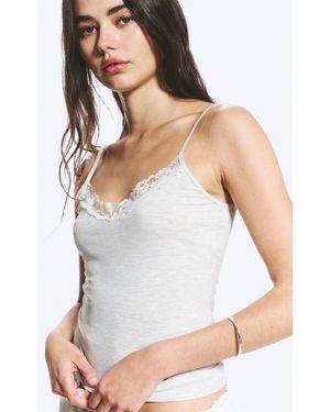 Monki Strappy Laced Camisole - White