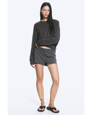 Weekday Low Waist Mini Suiting Shorts - Black