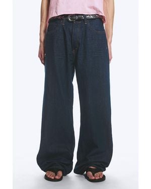Cheap Monday Looser Regular Waist Loose Straight Jeans - Blue