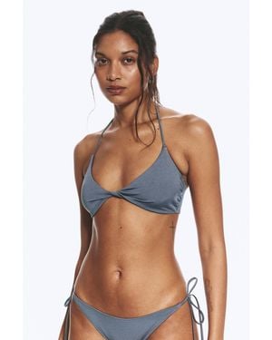 Weekday Turn Halter Bikini Top - Blue