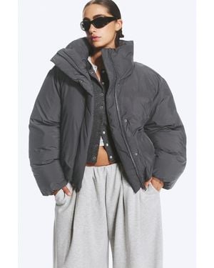 Weekday Schlichte Pufferjacke - Grau