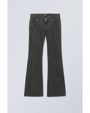 Weekday Recycled Cord Bootcut Trousers - Black
