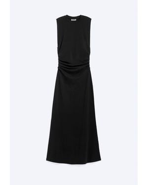 Weekday Pleated Sleeveless Maxi Dress - Black