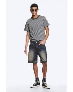 Weekday Galaxy Mid Rise Loose Denim Shorts - Blue