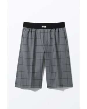 Weekday Relaxed Low Waisted Pull-On Shorts - Grey