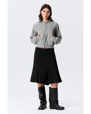 Weekday Mid Rise Flared Midi Skirt - White