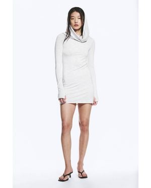 Weekday Hooded Long-Sleeved Mini Dress - White