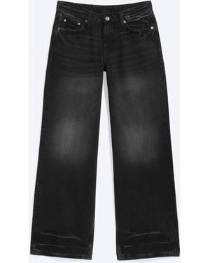 Weekday Ample Low Rise Loose Wide Jeans - Black