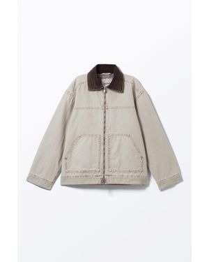 Weekday Padded Cotton Canvas Jacket - Natural