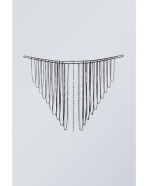 Weekday Rhinestone Fringe Bikini Shoulder Piece - Blue