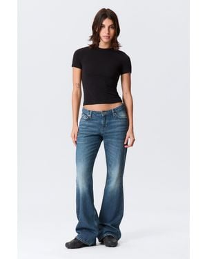 Weekday Nova Low Rise Slim Bootcut Leg Jeans - Blue