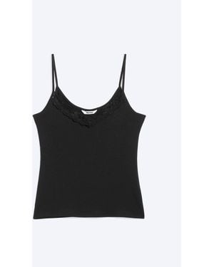 Monki Strappy Laced Camisole - Black