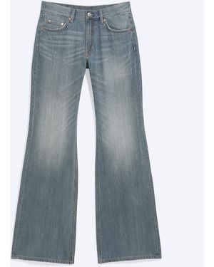 Weekday Helix Mid Rise Regular Flared Jeans - Blue