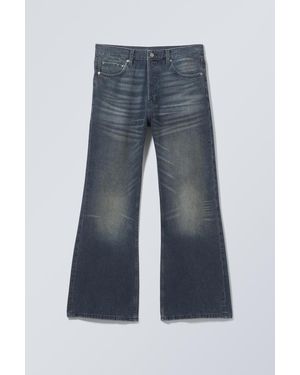 Weekday Time Loose Bootcut Leg Jeans - Blue