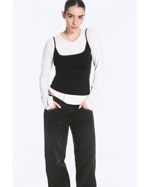 Monki Slim Strap Tank Top - Black