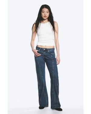 Weekday Arrow Low Waist Regular Straight Twist Jeans - Blau